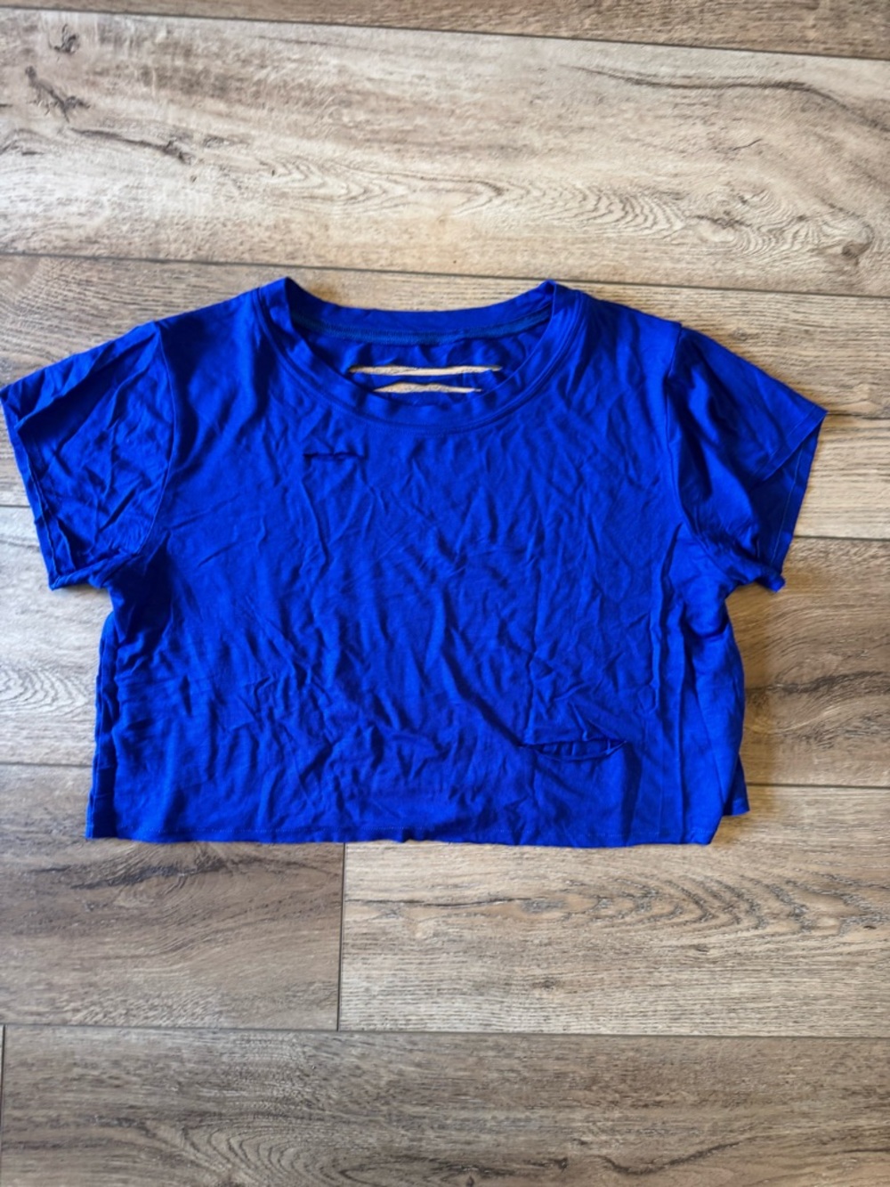 Bombshell Sportswear Royal Blue Cropped Tee